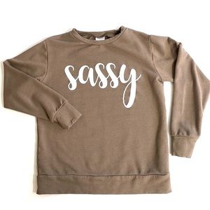 Posh & Cozy “Sassy” Crewneck Sweatshirt, Size S (5/6)